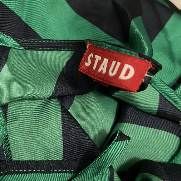 STAUD Shoreline Cabana Stripe Dress In Malachite Stripe 325$ WORN ONCE - Picture 12 of 12